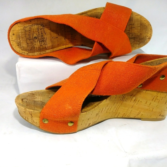 Lucky Brand Miller 2 cork wedge peep toe - Picture 6 of 13